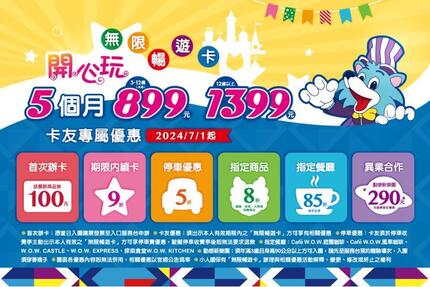 小人國主題樂園 -「無限暢遊卡」卡友專屬優惠
